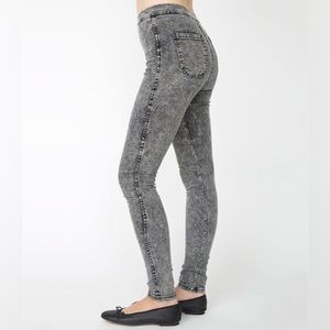 American Apparel grey high waisted jeans